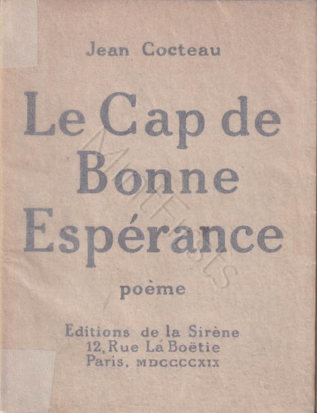 Cap Bonne Espérance Jean Cocteau