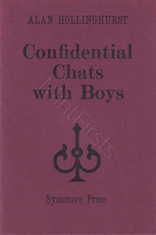 Confidential Chats Boys Alan Hollinghurst