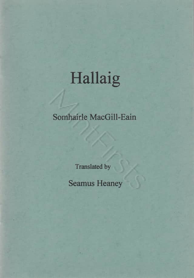 Hallaig Sorley MacLean Seamus Heaney